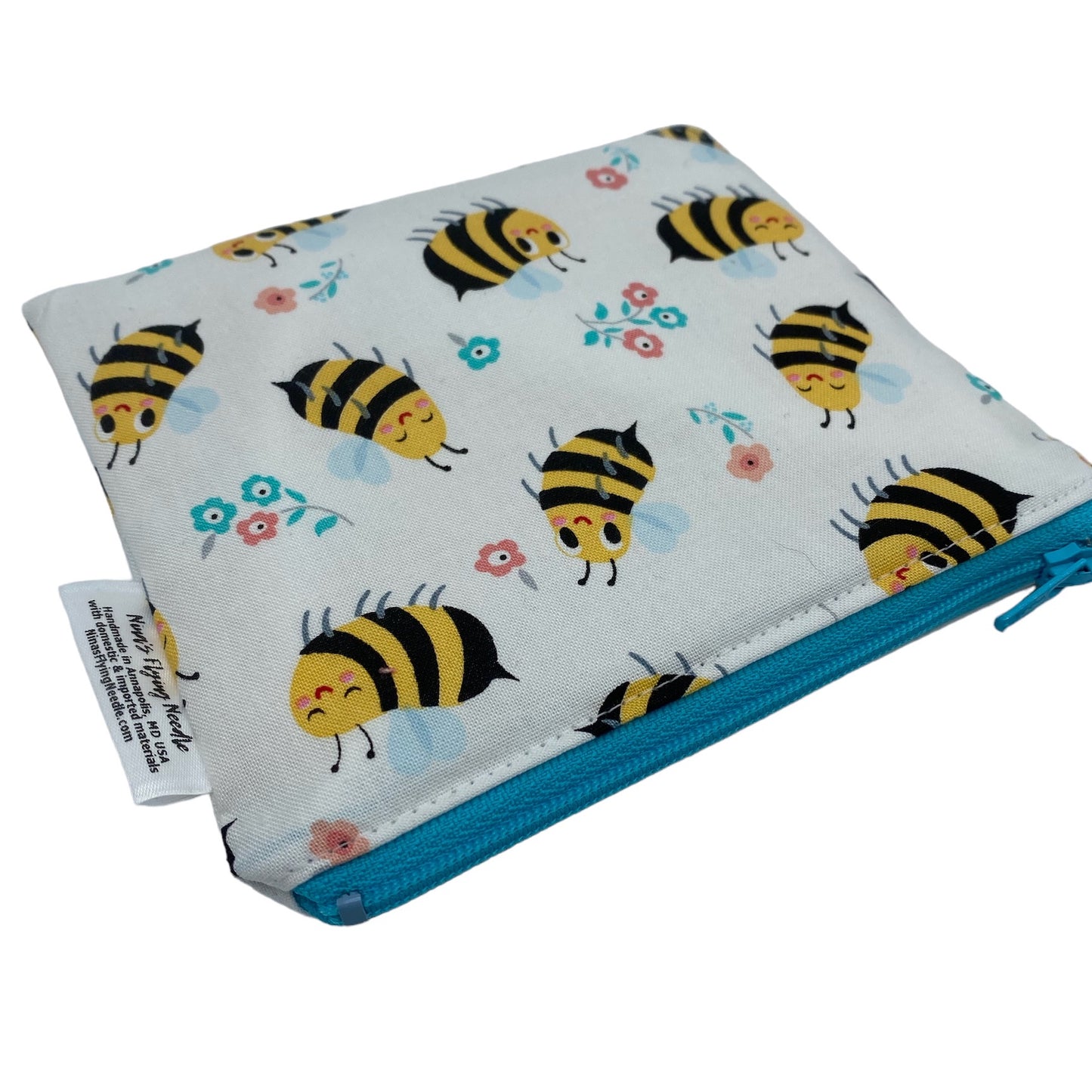 Toddler Sized Reusable Zippered Bag Bees