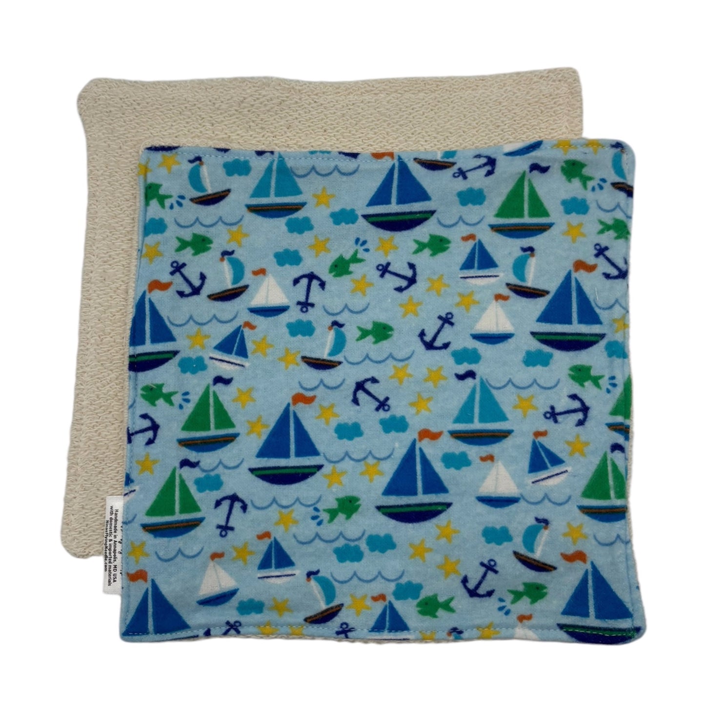 Wash Cloth - Regular - Sailboats and Anchors