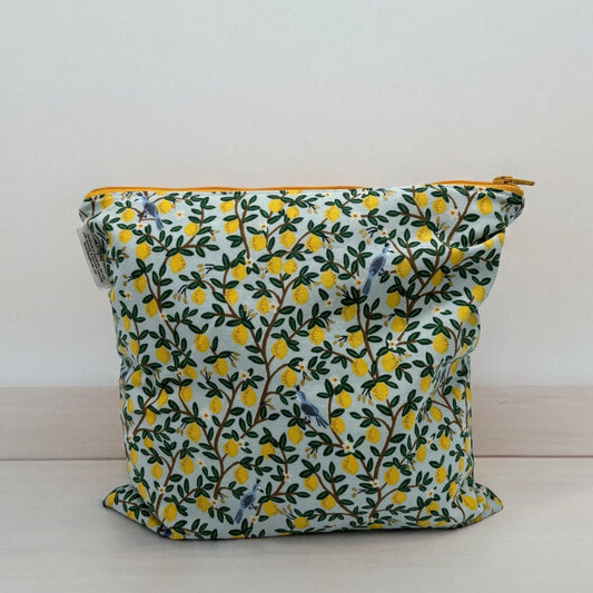 Gallon Sized Reusable Zippered Bag Lemon Tree