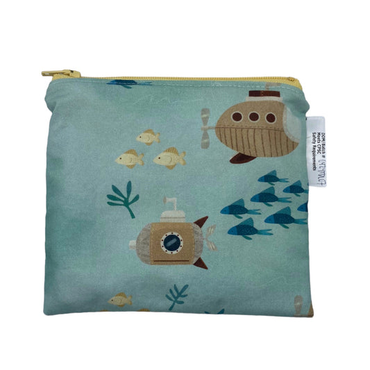 Toddler Sized Reusable Zippered Bag Submarine