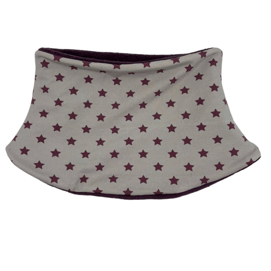 Child's Handmade Neck Warmer Stars on Gray