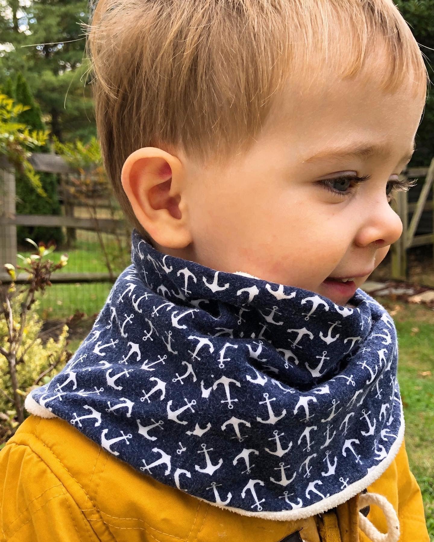 Child's Handmade Neck Warmer Birds - Color Changing Fabric