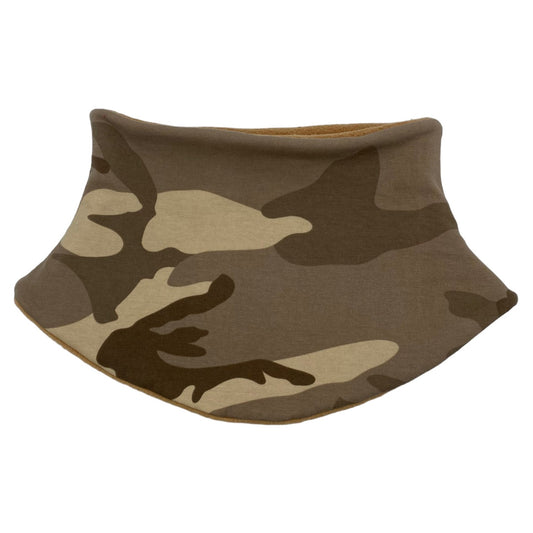 Adult Handmade Neck Warmer Camo Tan