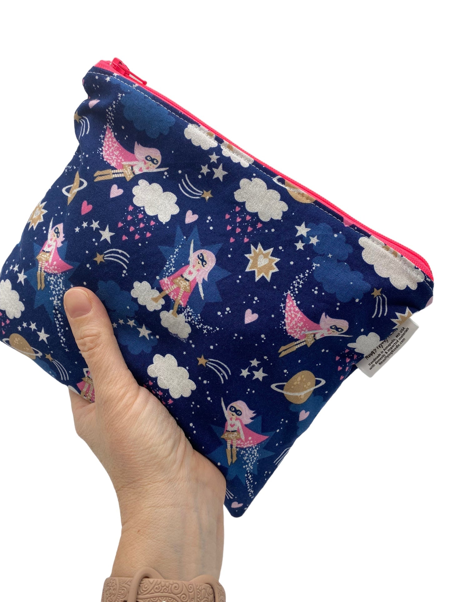 Sandwich Sized Reusable Zippered Bag Floral Rifle Paper Co Large