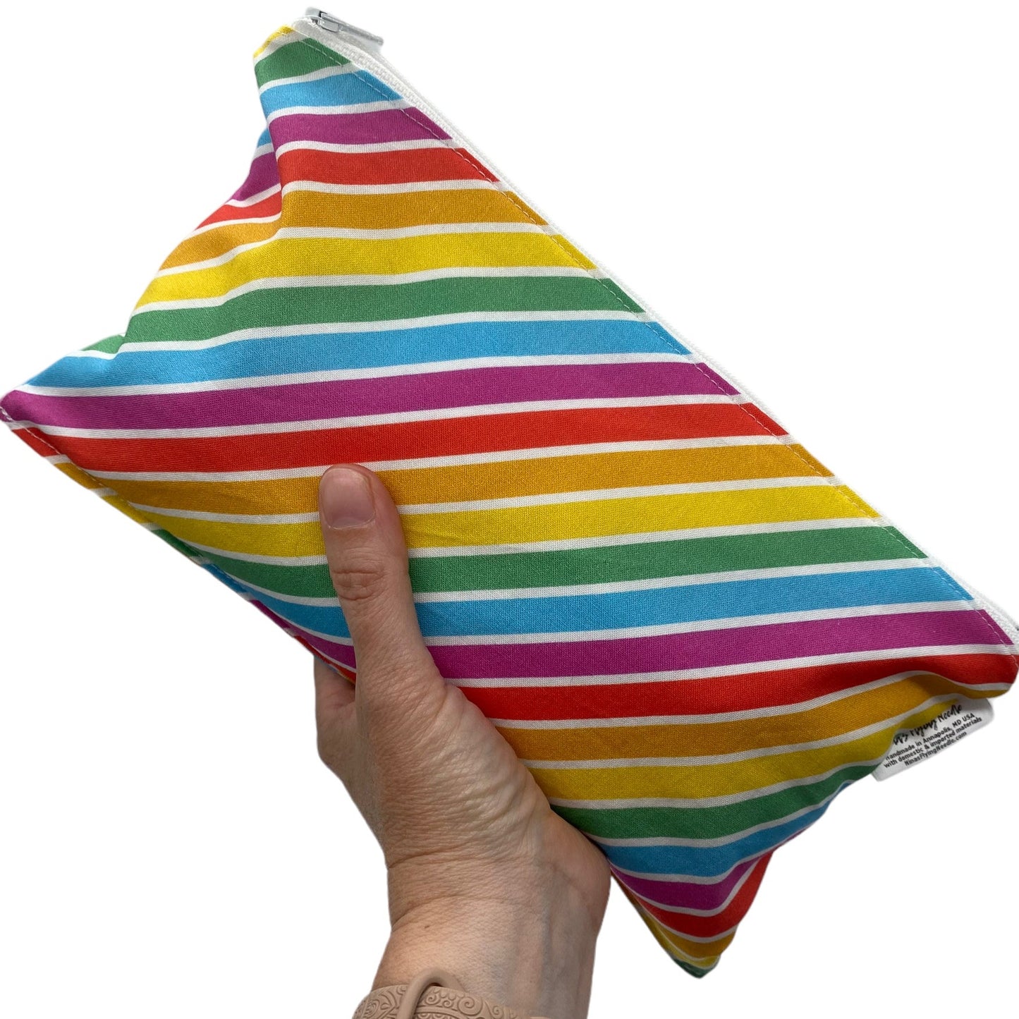 Travel Sized Wet Bag Rainbow Stripes Diagonal