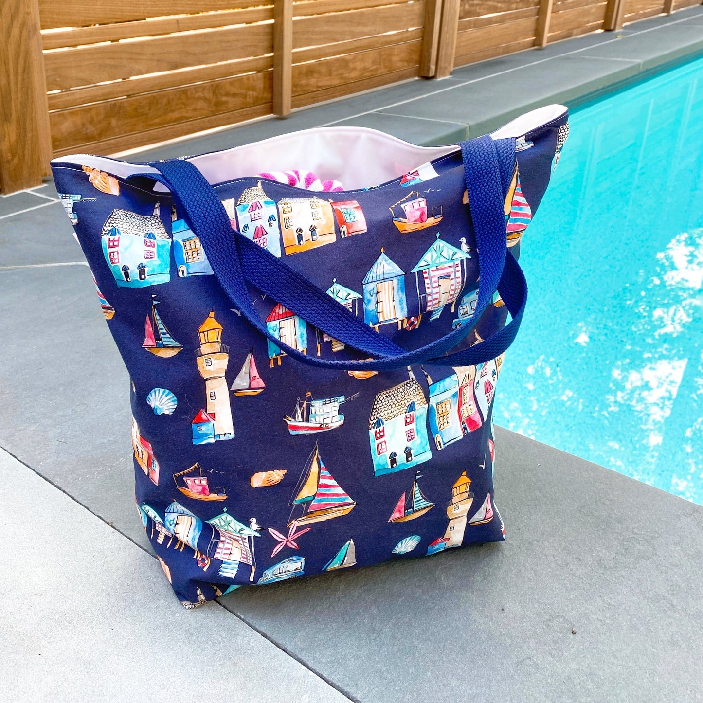 Pool Bag Anchors and Stripes