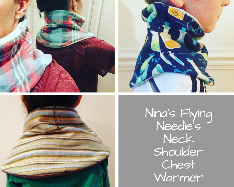 Adult Handmade Neck Warmer Anchors on Aqua