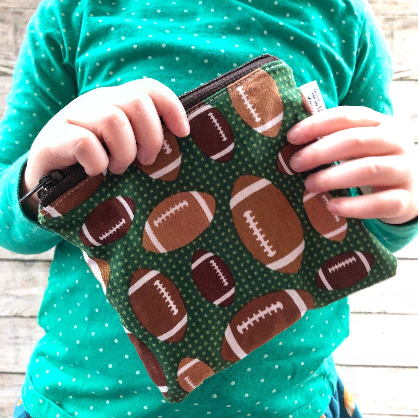 Toddler Sized Reusable Zippered Bag Firetrucks