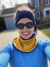 Adult Handmade Neck Warmer Anchors on Aqua