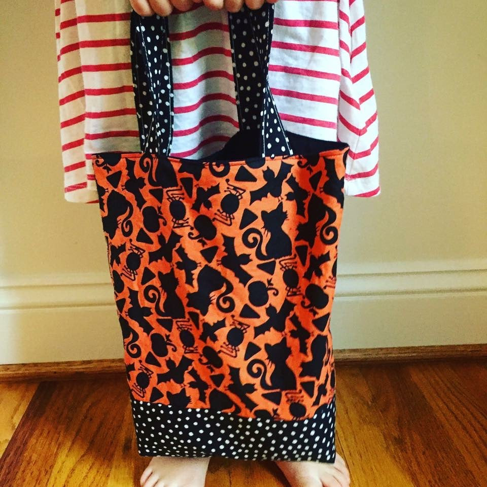 Toddler Sized Reversible Tote Fireflies