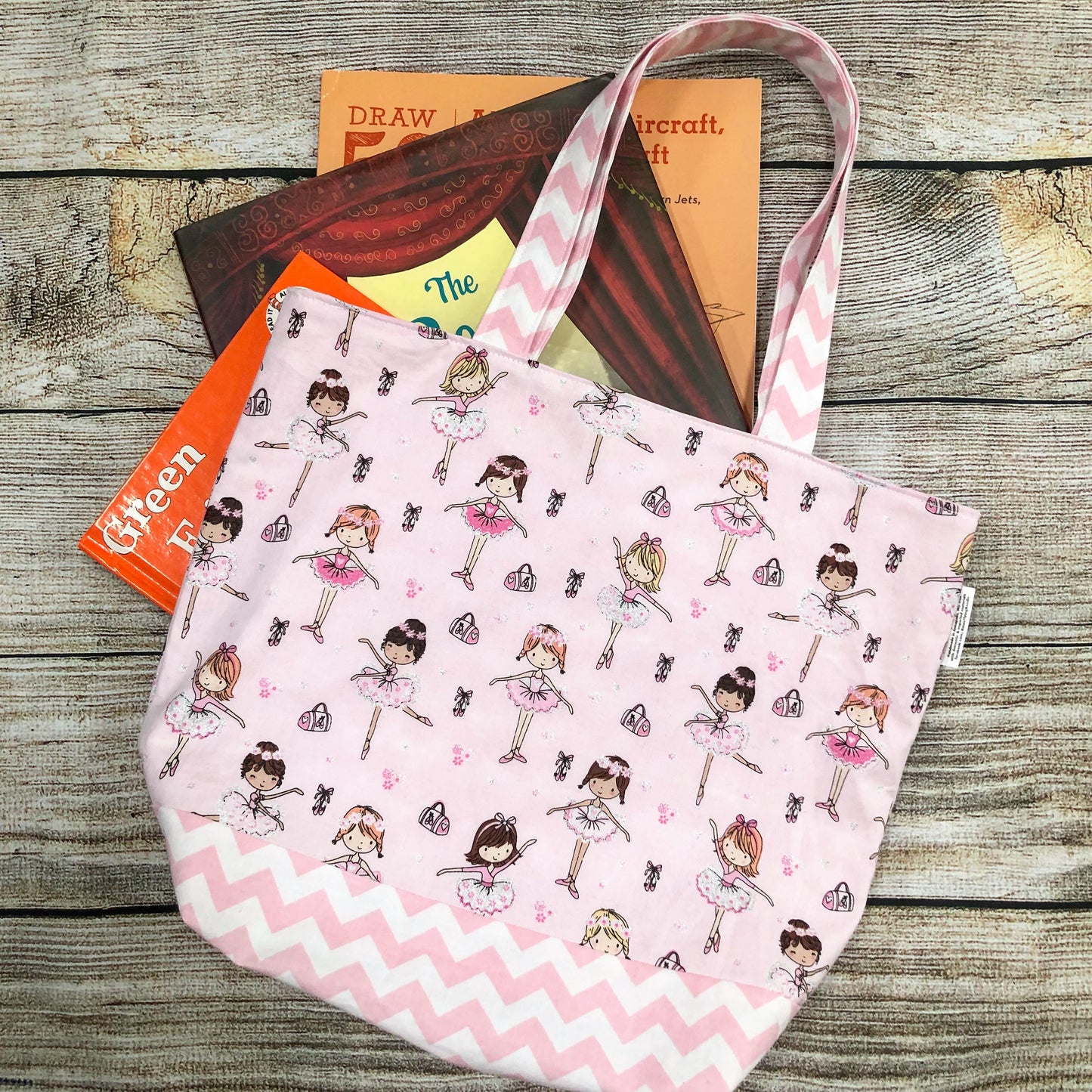 Children's Library Sized Reversible Tote Dogs in Halloween Costumes