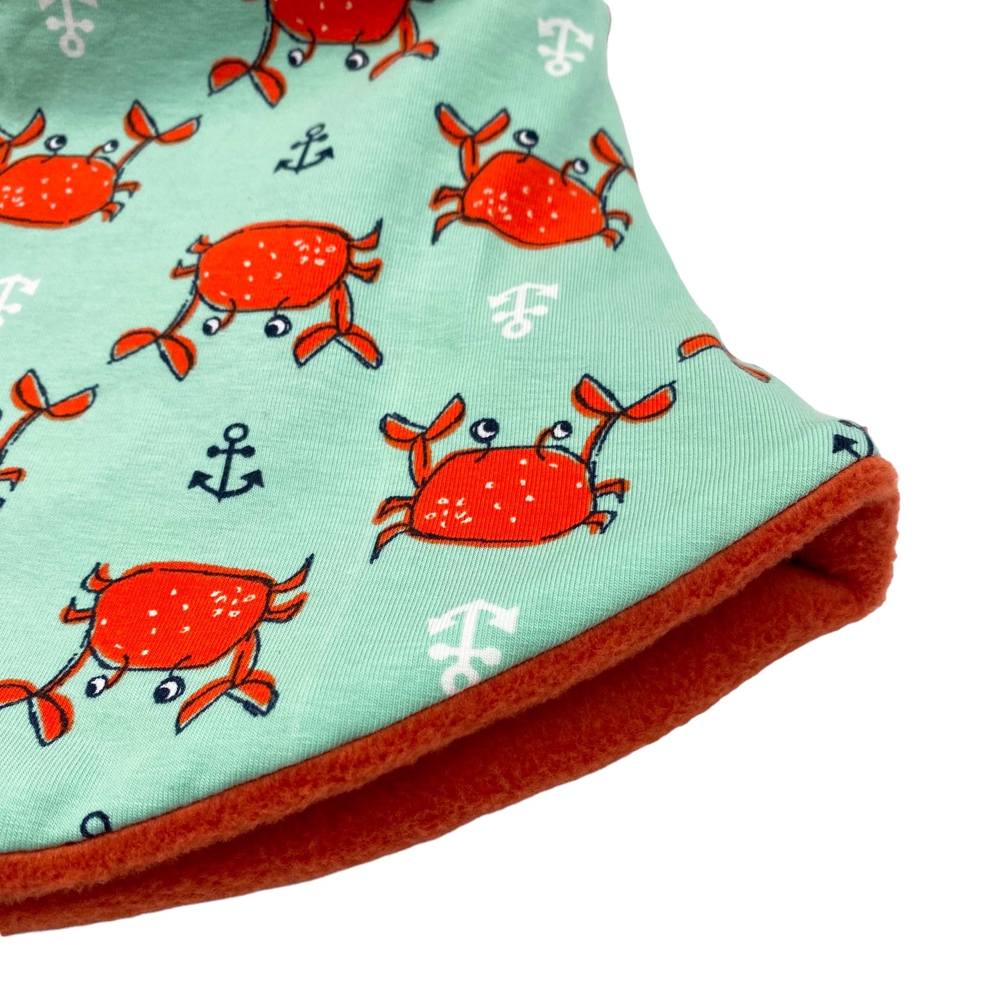 Child's Handmade Neck Warmer Crabs