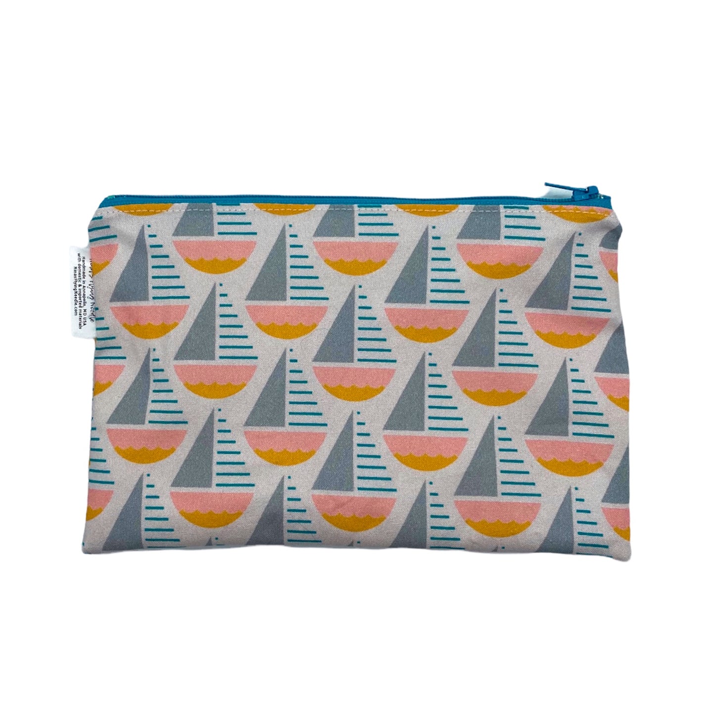 Snack Sized Reusable Zippered Bag Sailboats